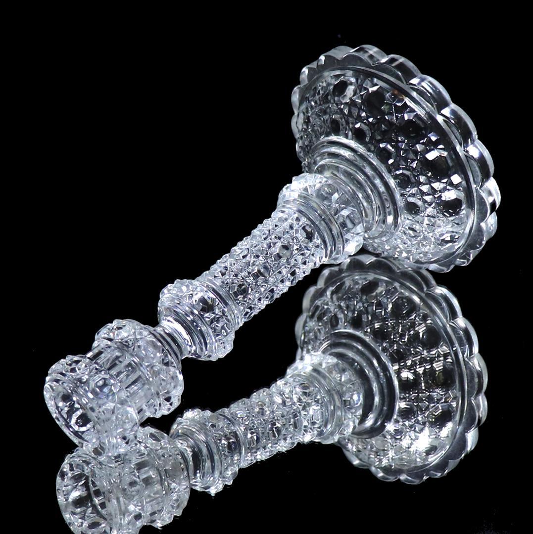 オールド・バカラ 珍品 キャンドルホルダー 18.5cm ディアマン ピエーリー