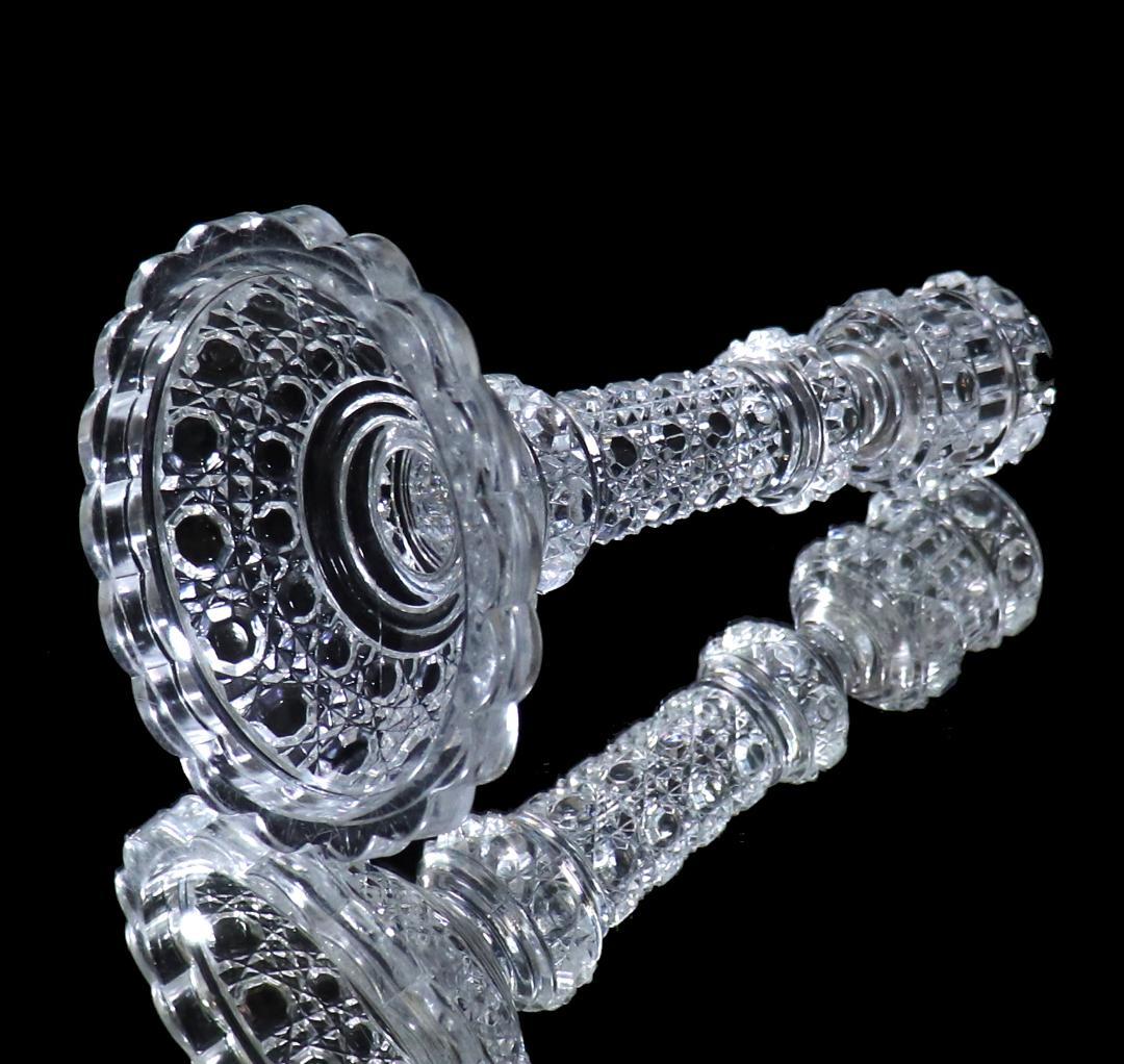 オールド・バカラ 珍品 キャンドルホルダー 18.5cm ディアマン ピエーリー