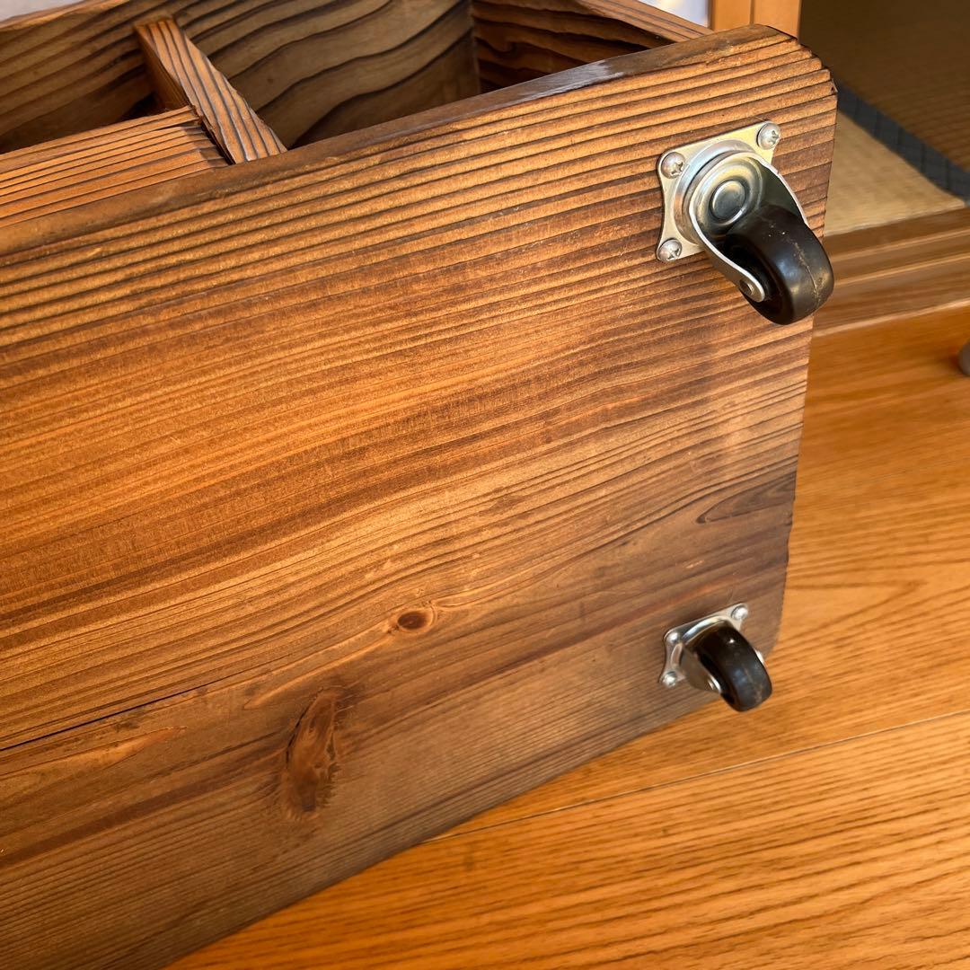 ヴィンテージ　ポットワゴン　古材　木製