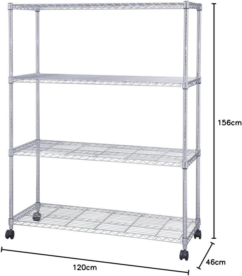 アイリス メタルラック 本体 スチールラック 幅120 4段 SE-1215