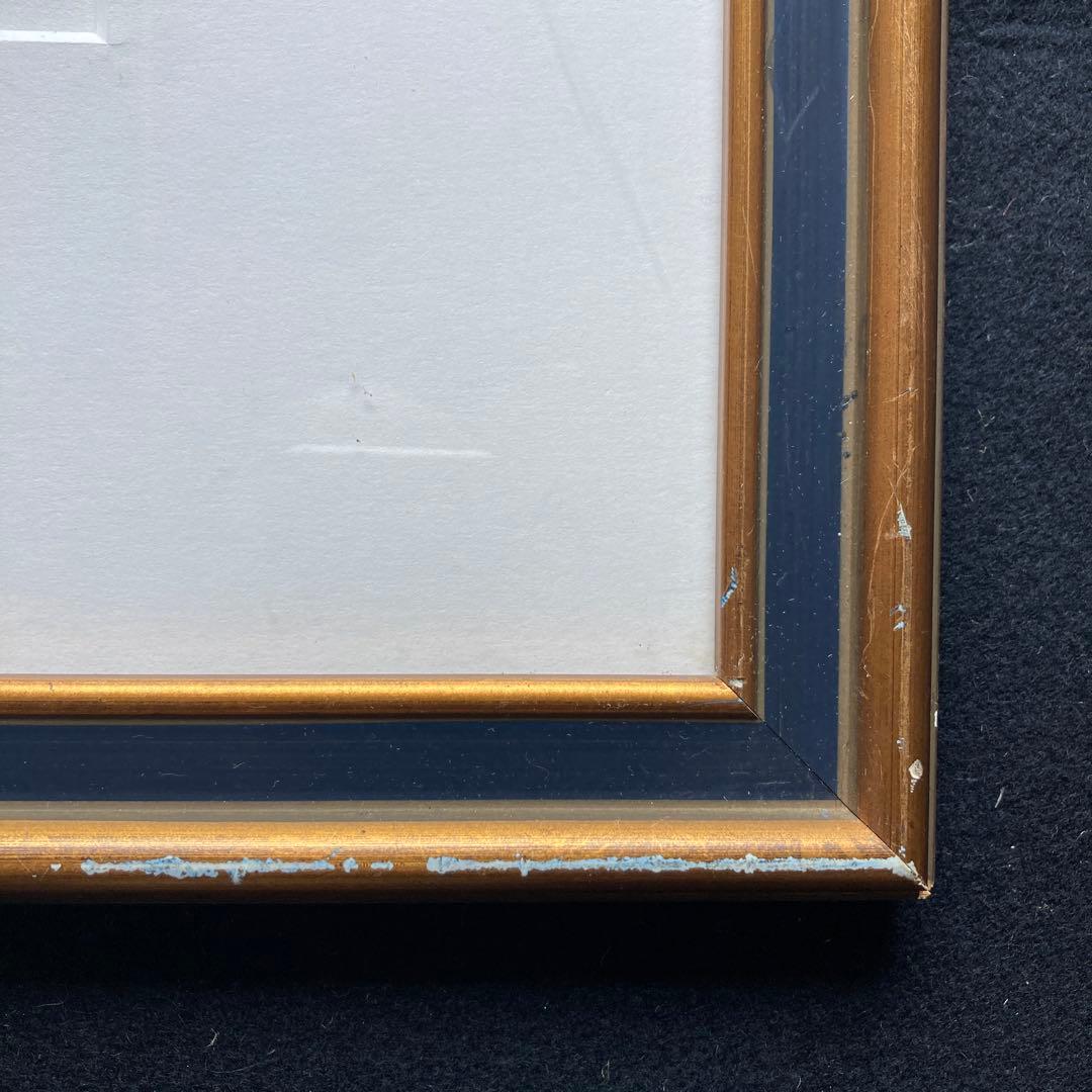 マリオ・アバチ アテネのパルテノン神殿と毛糸の玉 額縁60×52絵34×27CM