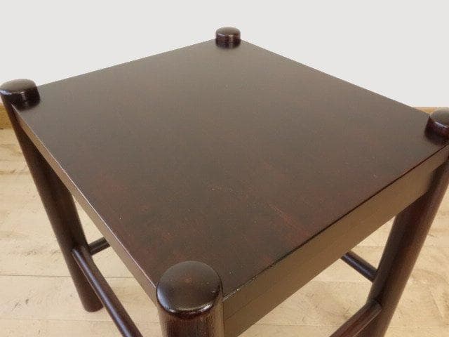 北海道民芸家具　ミニテーブル　花台　再塗装済　USED