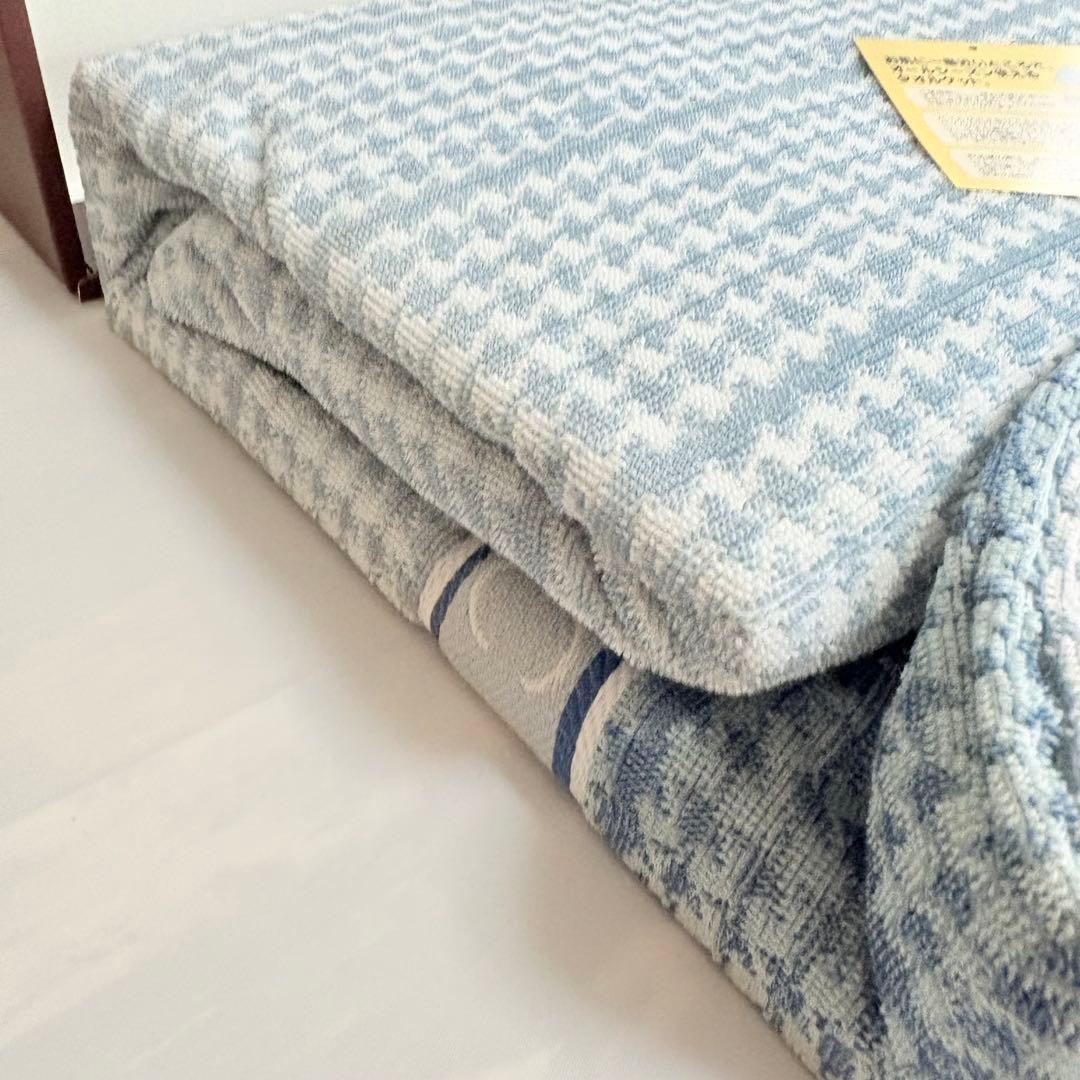 CELINE セリーヌ　タオルケット　Cマカダム　トリオンフ　ブルー