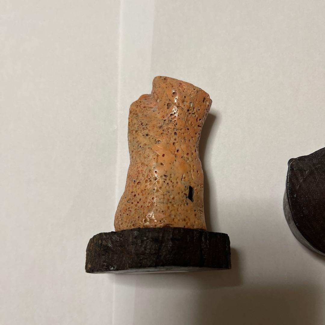 桃サンゴ？ 珊瑚風 置き物 2点まとめ売り - メルカリ