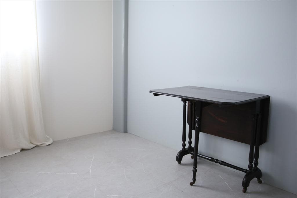 英国アンティーク木製ゲートレッグテーブル/ダイニング机/バタフライ(89-276