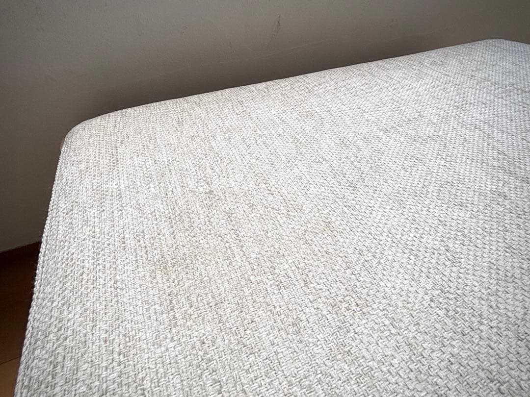 オットマン/玄関スツール　木製ホワイトメープル