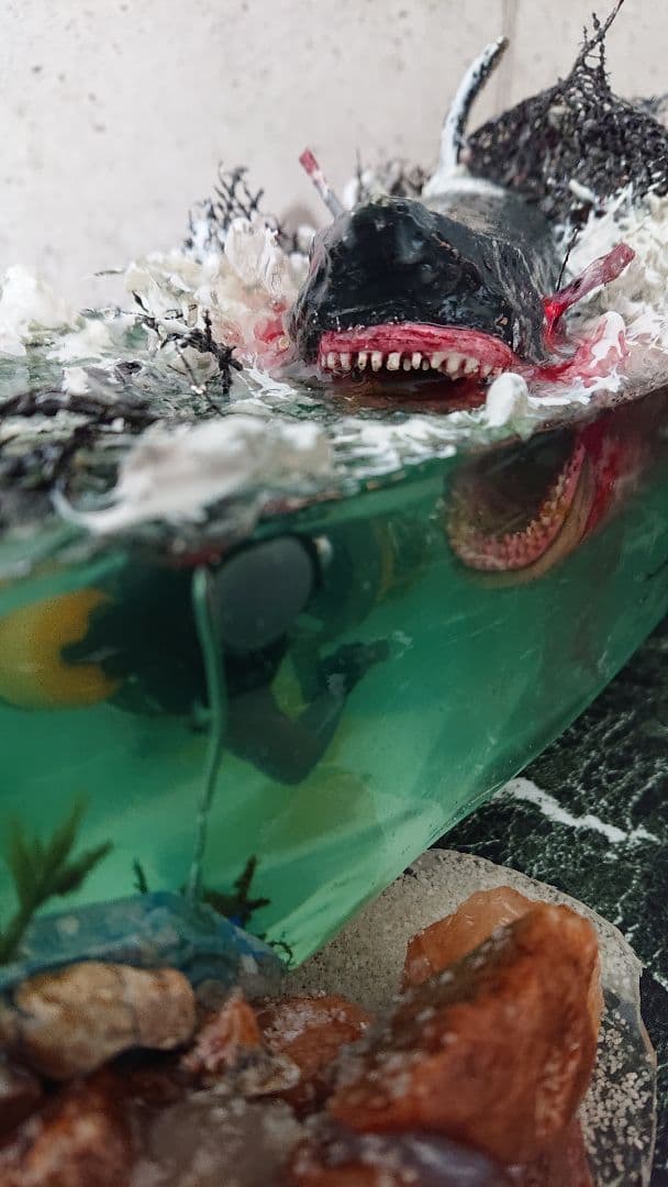 サメ・ダイバー・レジンアート