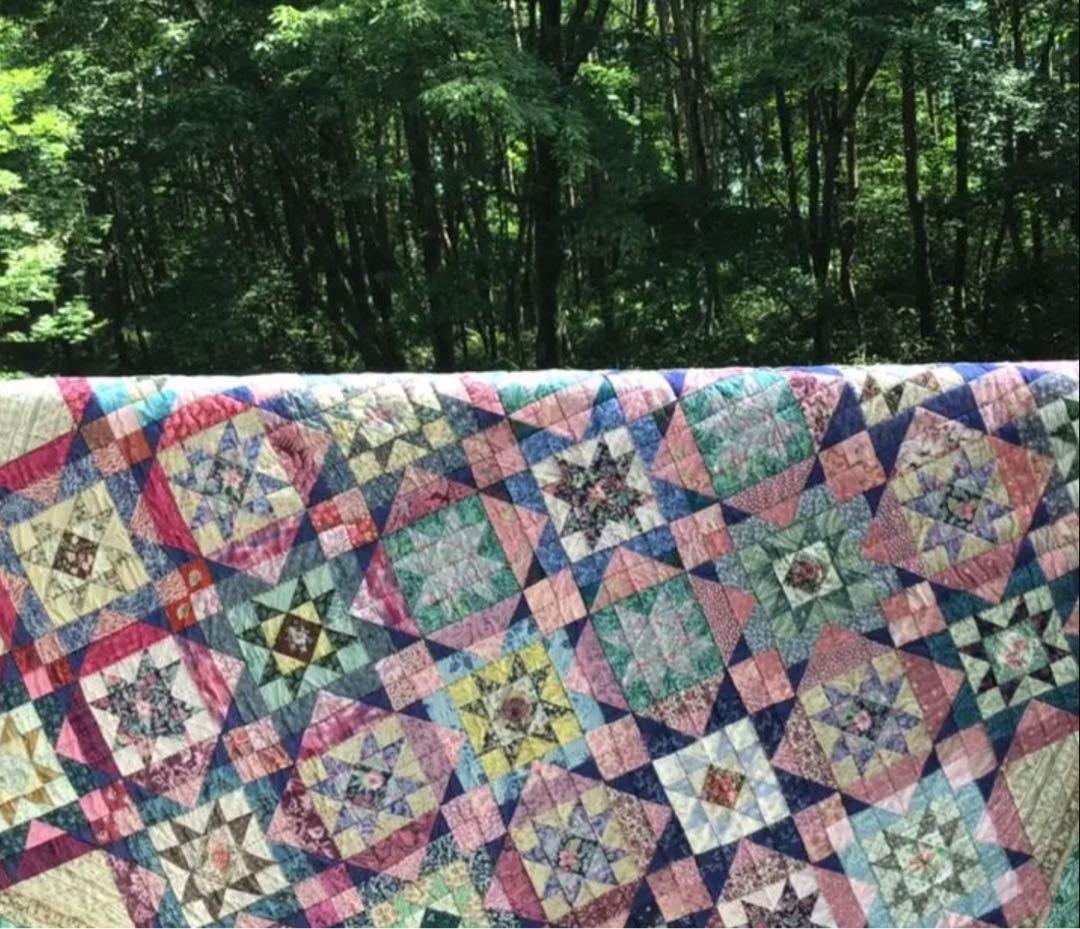 お値下げ中 ハンドメイドキルト 全て手縫い タペストリー カバーの通販