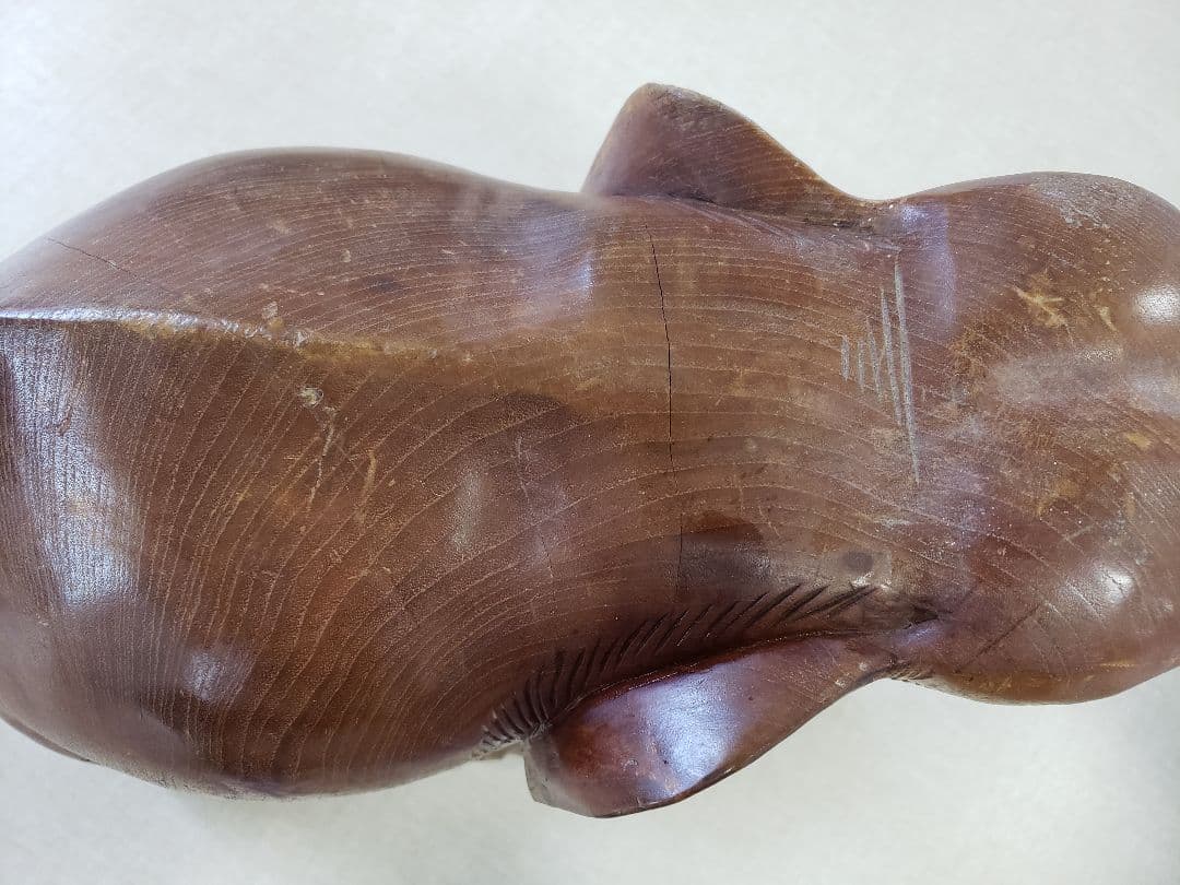 木製の象の彫刻 #動物#レトロ#アンティーク