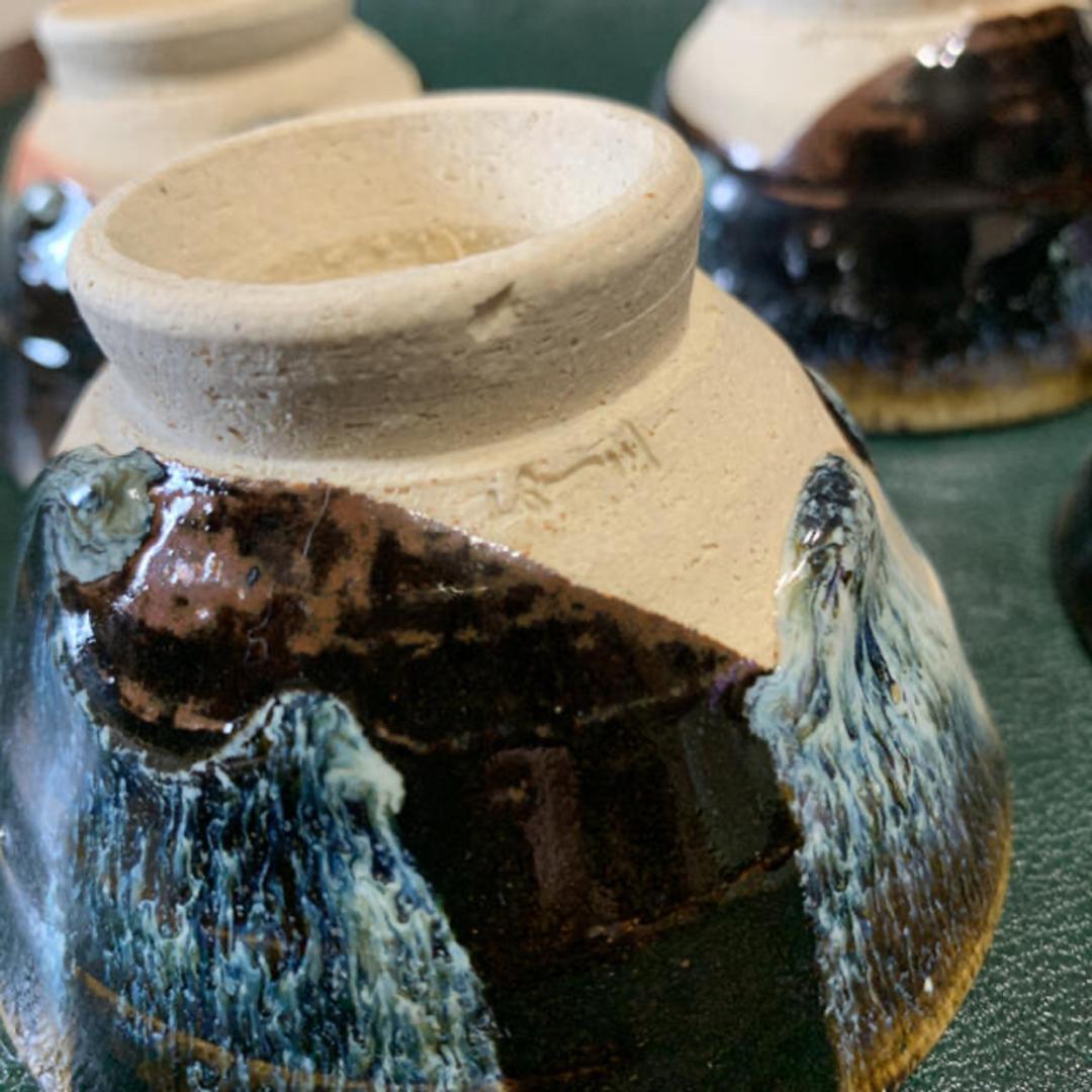 窯変　斑釉こぼし　京焼　急須　湯呑　茶道具