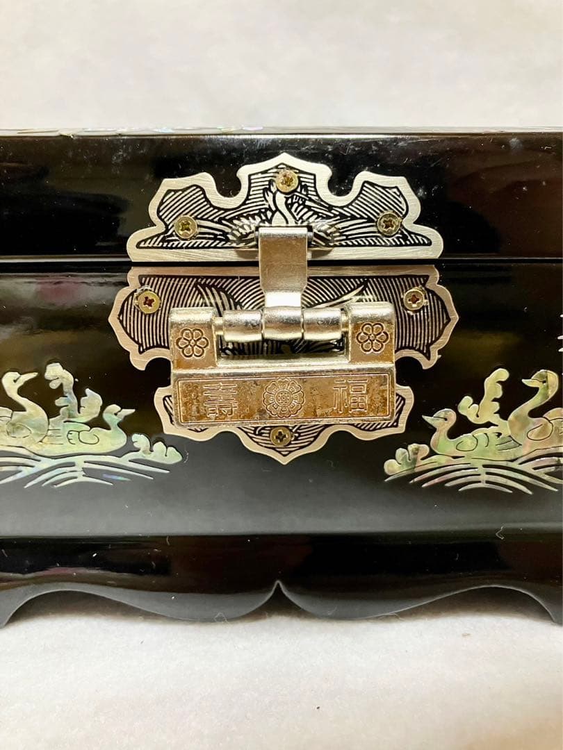 螺鈿細工 オルゴール 鍵付き 小物入れ 宝石箱 化粧箱 らでん - メルカリ