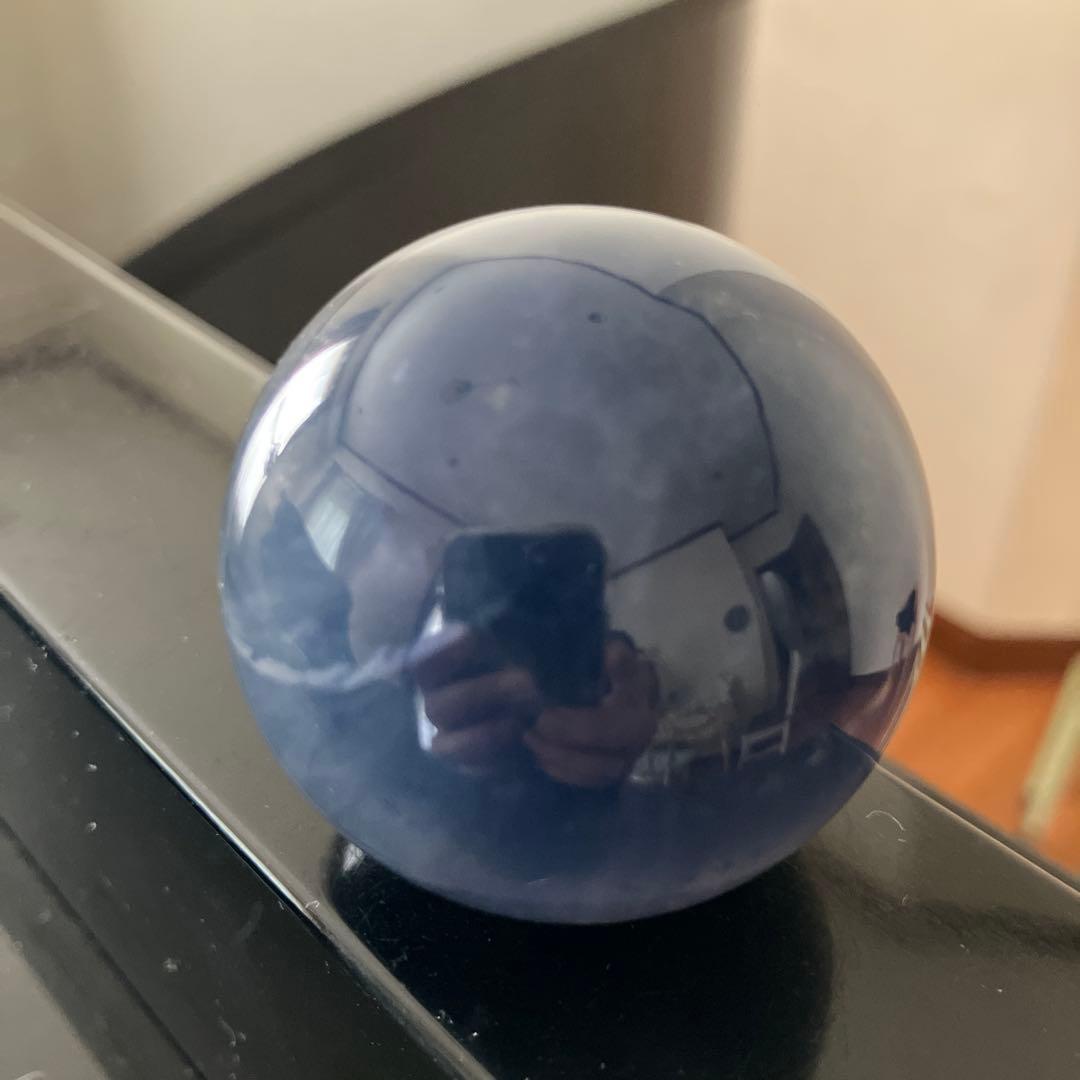 はち。さま専用マイカ入り！ブルーフローライト　スフィア　天然石置物　C204