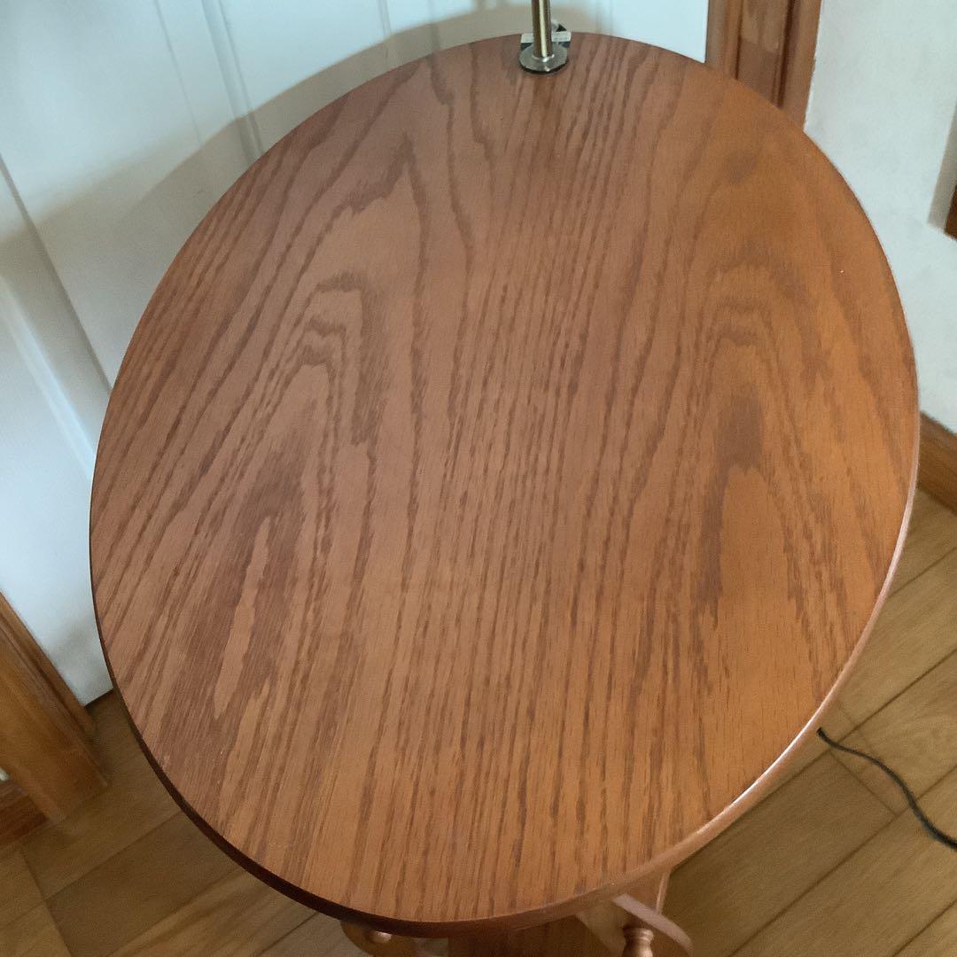 昭和レトロ　家具　木製　照明付き テーブル付き マガジンラック　サイドテーブル