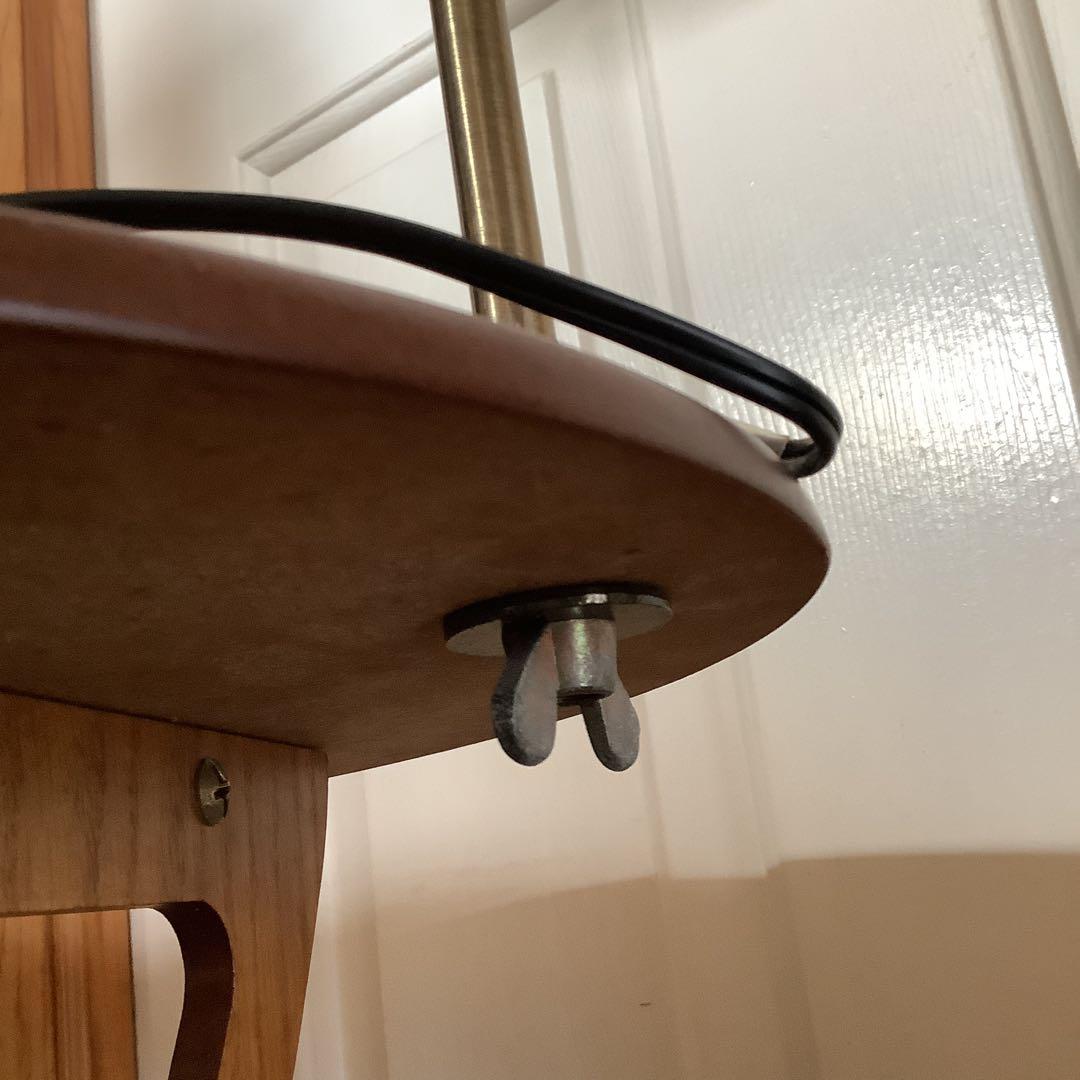 昭和レトロ　家具　木製　照明付き テーブル付き マガジンラック　サイドテーブル