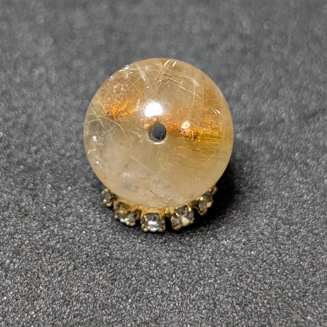 一点物 シャトヤンシー効果も出ている タイチンルチル 10ミリ 粒売り