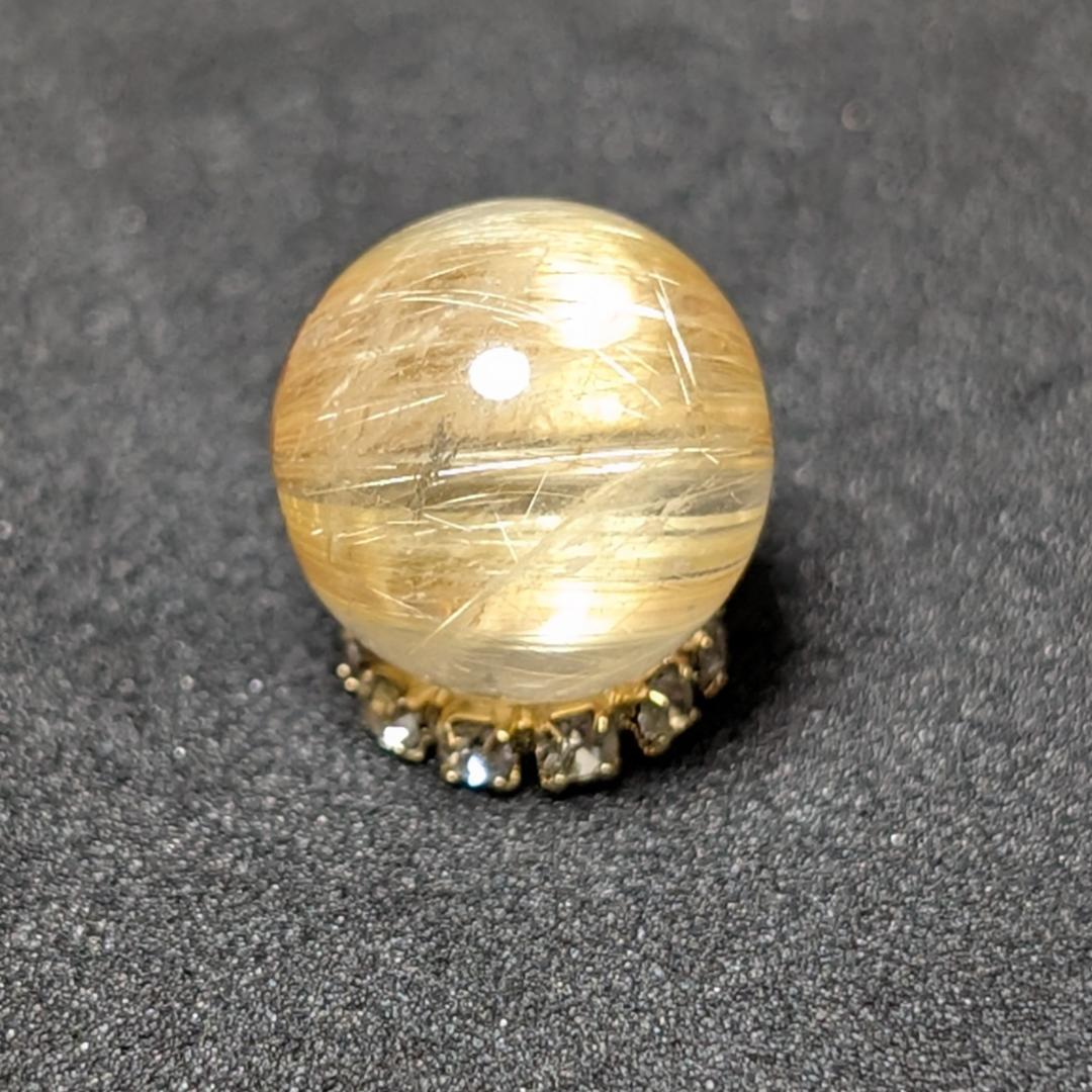 一点物 シャトヤンシー効果も出ている タイチンルチル 10ミリ 粒売り