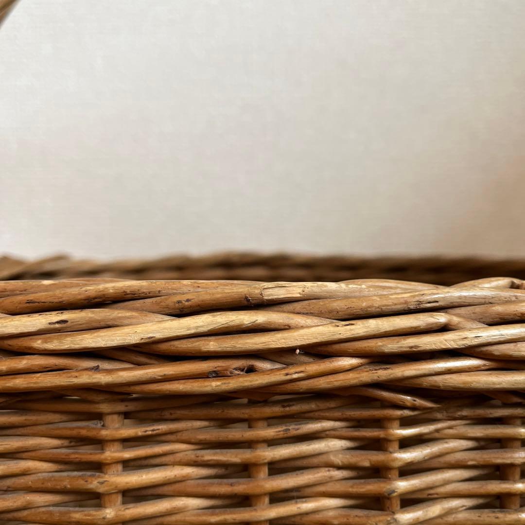 イギリスアンティーク 飴色のバスケット