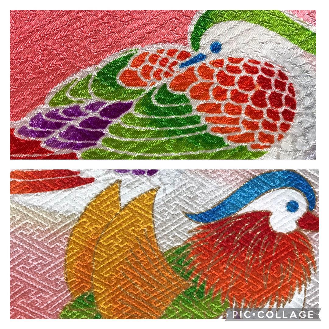 七五三着物　女の子　正絹　姉妹2枚セット‼️仲良しオシドリ❤️5歳7歳　　1歳2歳