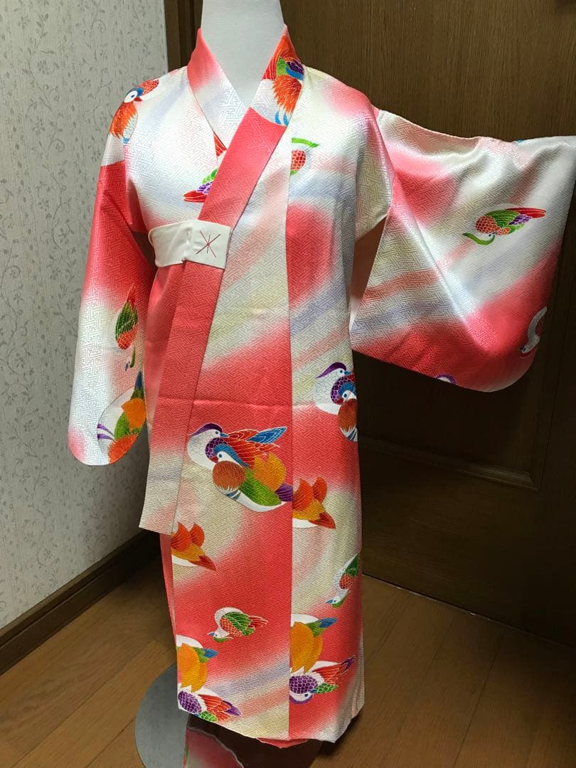 七五三着物　女の子　正絹　姉妹2枚セット‼️仲良しオシドリ❤️5歳7歳　　1歳2歳