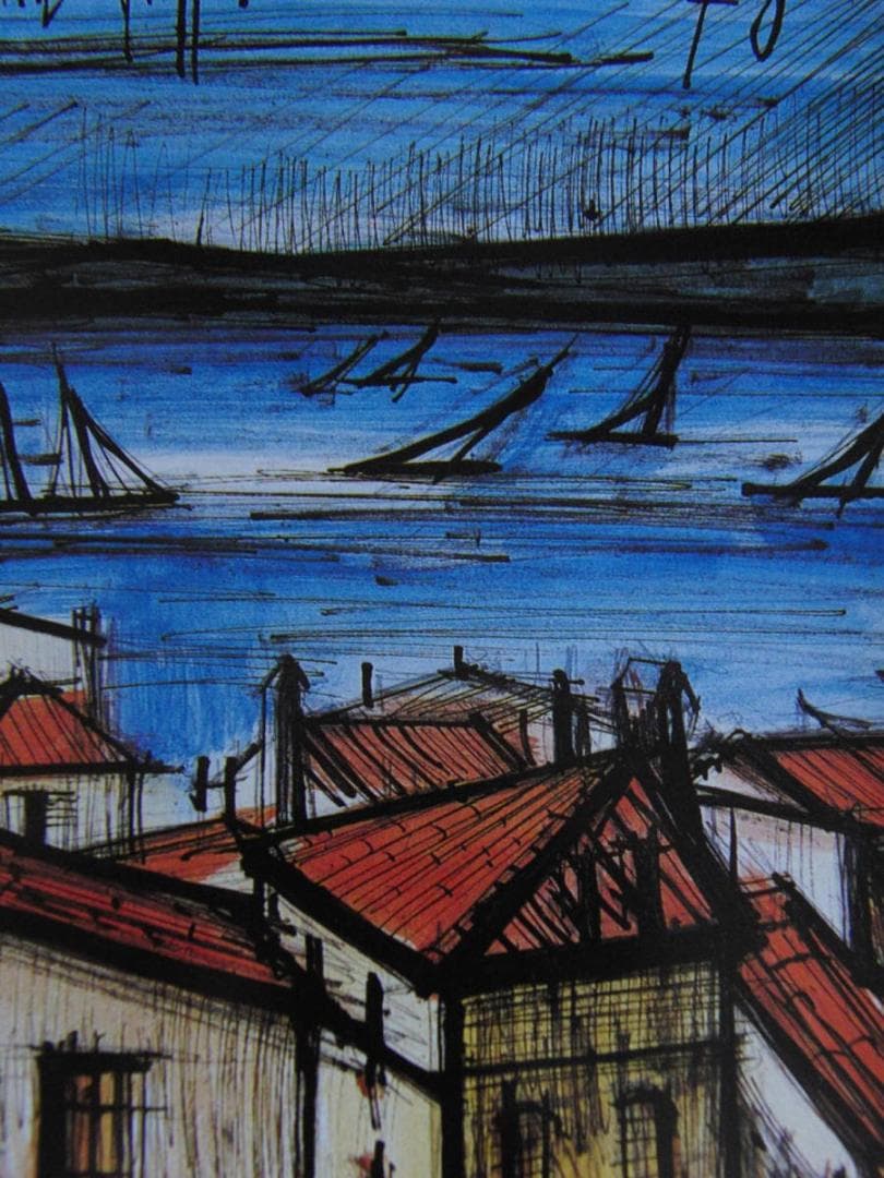 ベルナール・ビュッフェ、希少な額装用画集より,新品額装,額装付,状態