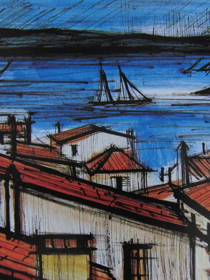 ベルナール・ビュッフェ、希少な額装用画集より,新品額装,額装付,状態