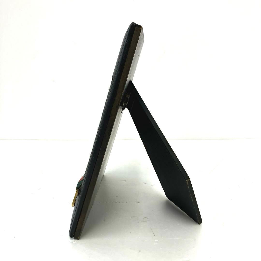 ヴィンテージ☆GUCCI☆グッチ☆フォトフレーム☆シェリーライン☆レザー☆黒！