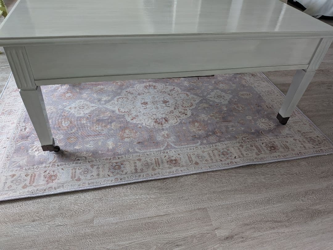 アンティーク風 木製 センターテーブル 引き出し付き