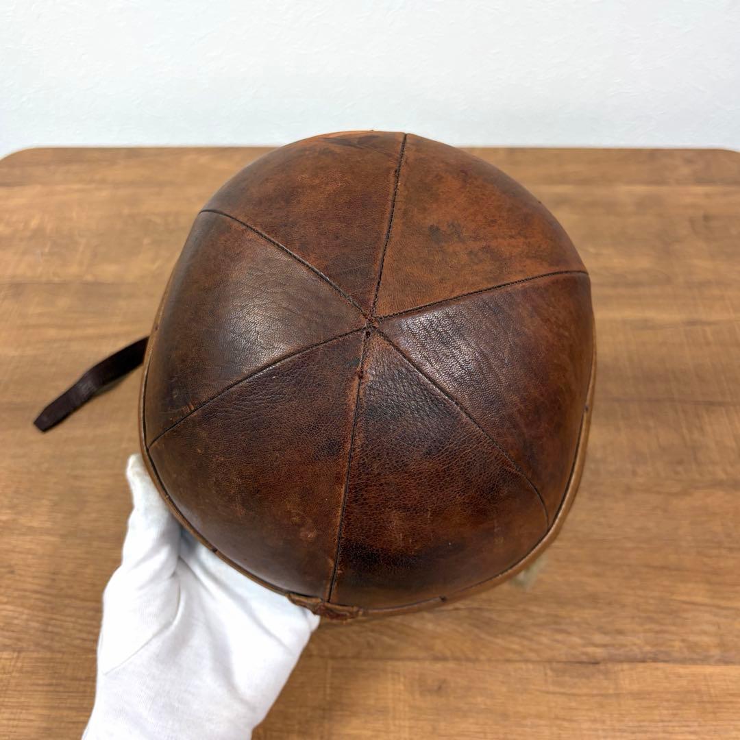 貴重 当時物 実物 旧日本陸軍 戦車帽 防寒型 冬様 革製 日本軍 ヘルメット