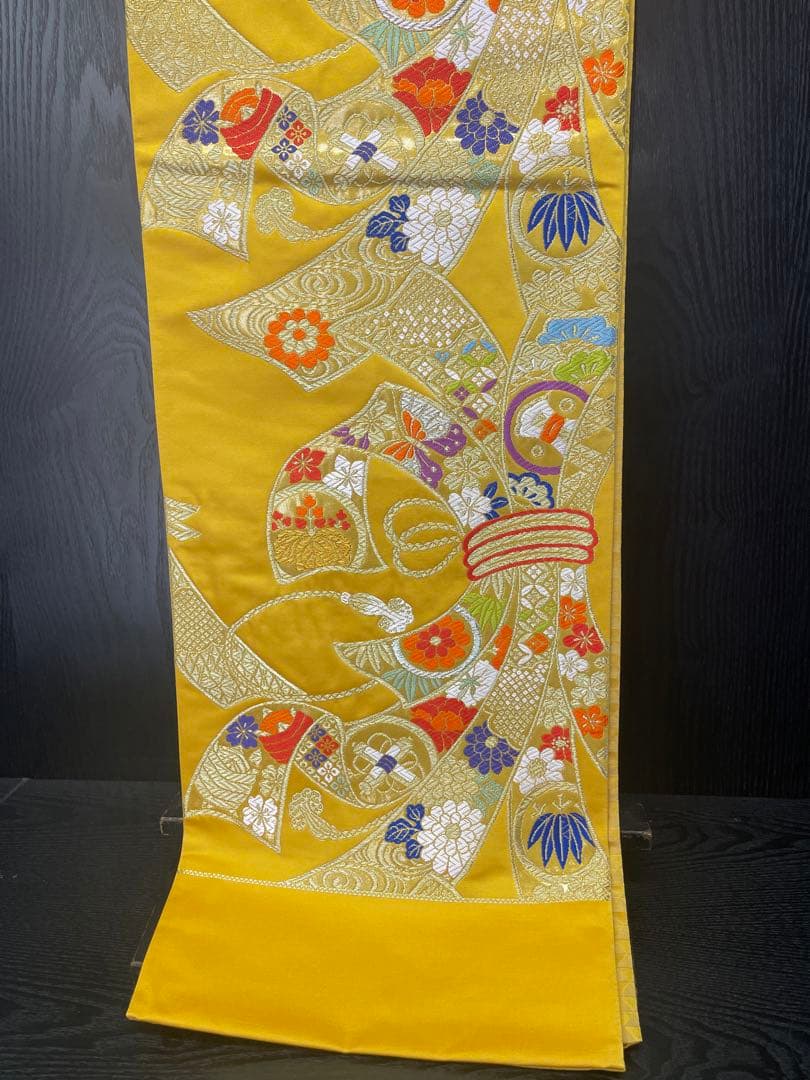 新品 未仕立て 西陣織 七歳用袋帯 祝帯 手結び帯 七五三 正絹 和装 着物