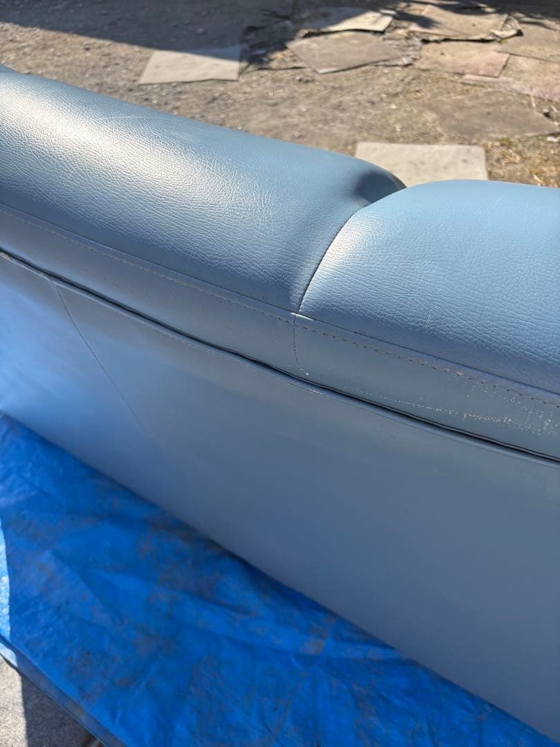 3人掛け　ソファー　ブルー　中古　引取り限定