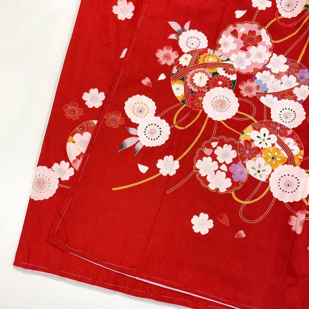 ◎mk-636　未着用　七五三　女の子　着物・襦袢セット　7歳　　1-22