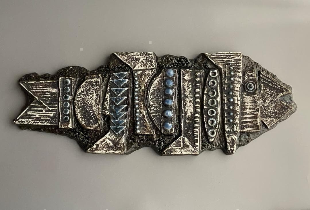 ◇希少◇Lisa Larson リサラーソン 陶板 大きな魚 55cm×20cm