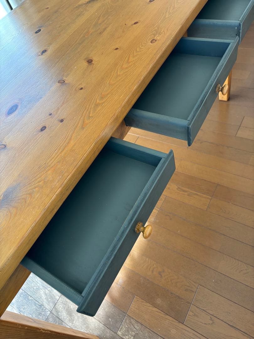 アンファン パイン材ダイニングテーブル - メルカリ