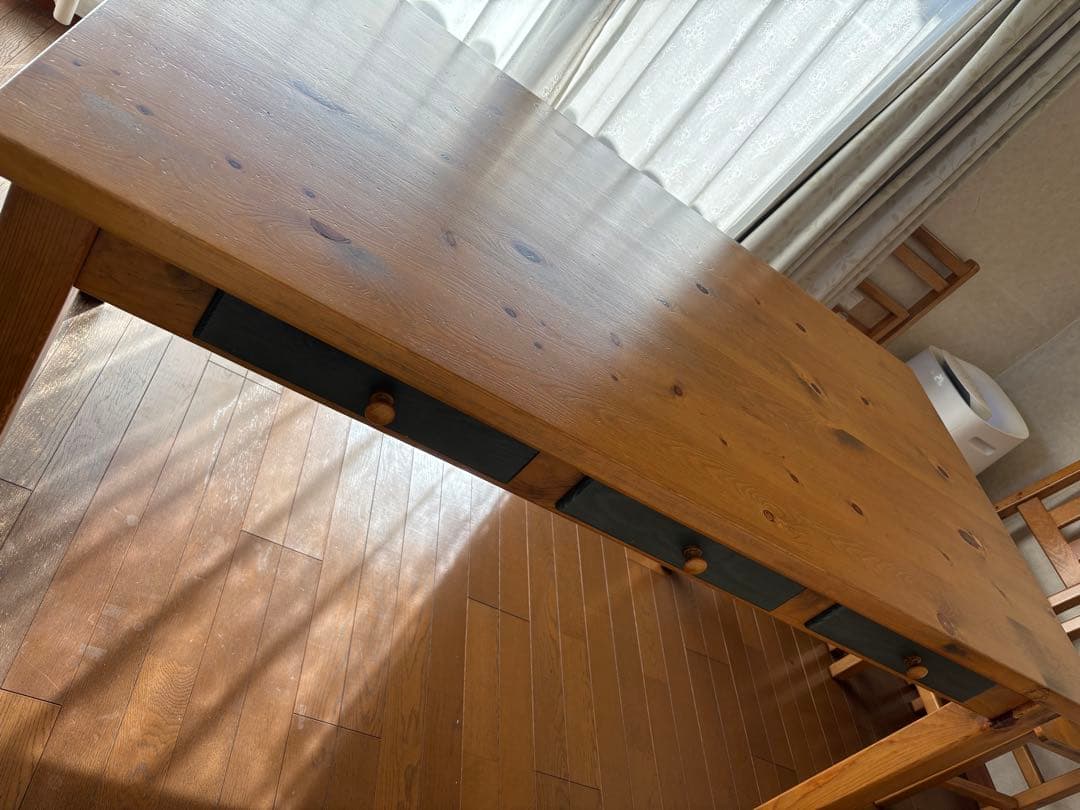 アンファン パイン材ダイニングテーブル - メルカリ