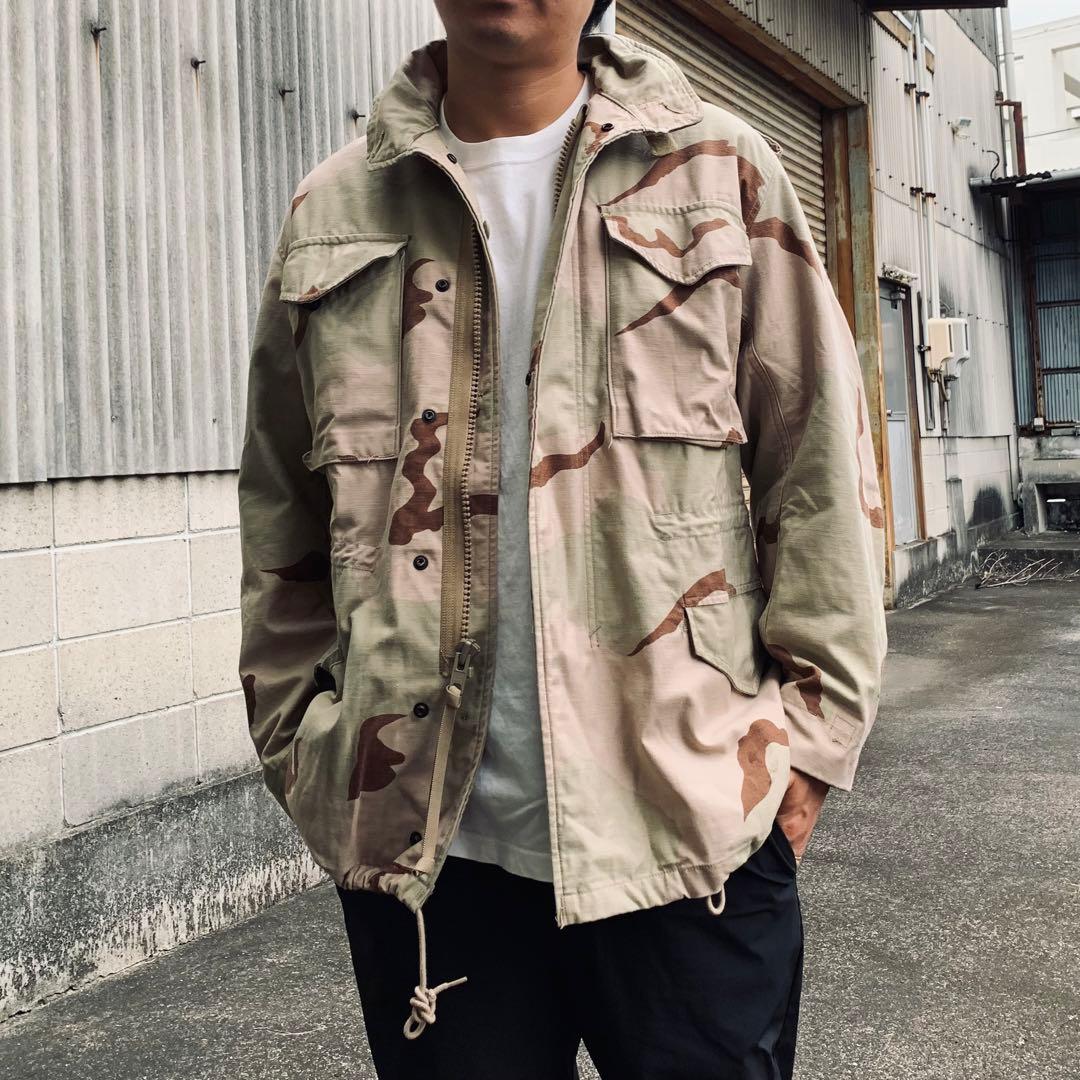 M65 USA フィールドジャケット デザートカモ 米軍 軍放出 90s - メルカリ