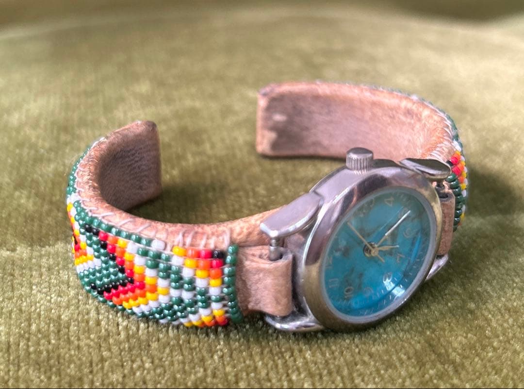 ナバホ族　インディアンビーズ　腕時計