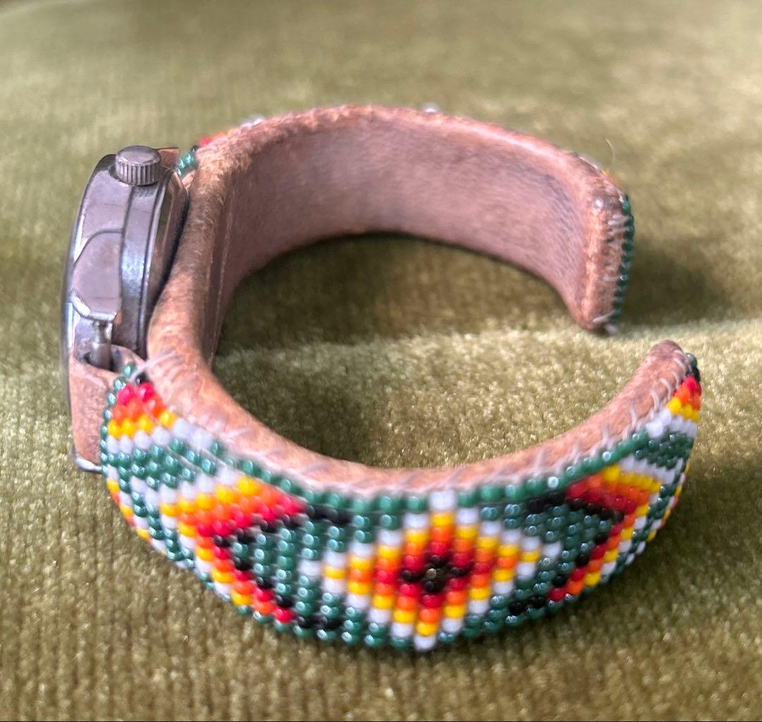 ナバホ族　インディアンビーズ　腕時計