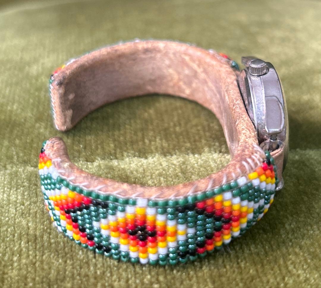 ナバホ族　インディアンビーズ　腕時計