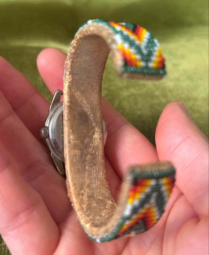 ナバホ族　インディアンビーズ　腕時計