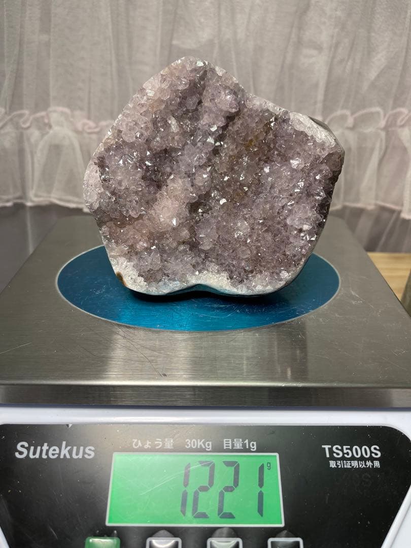 綺麗　天然石　アメジストクラスターと　ブレスレット13.3ミリ　2点セット