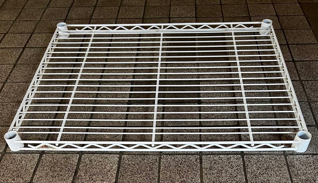 純正ホームエレクター　棚4段キャスター付きホワイト190cm×75cm×60cm