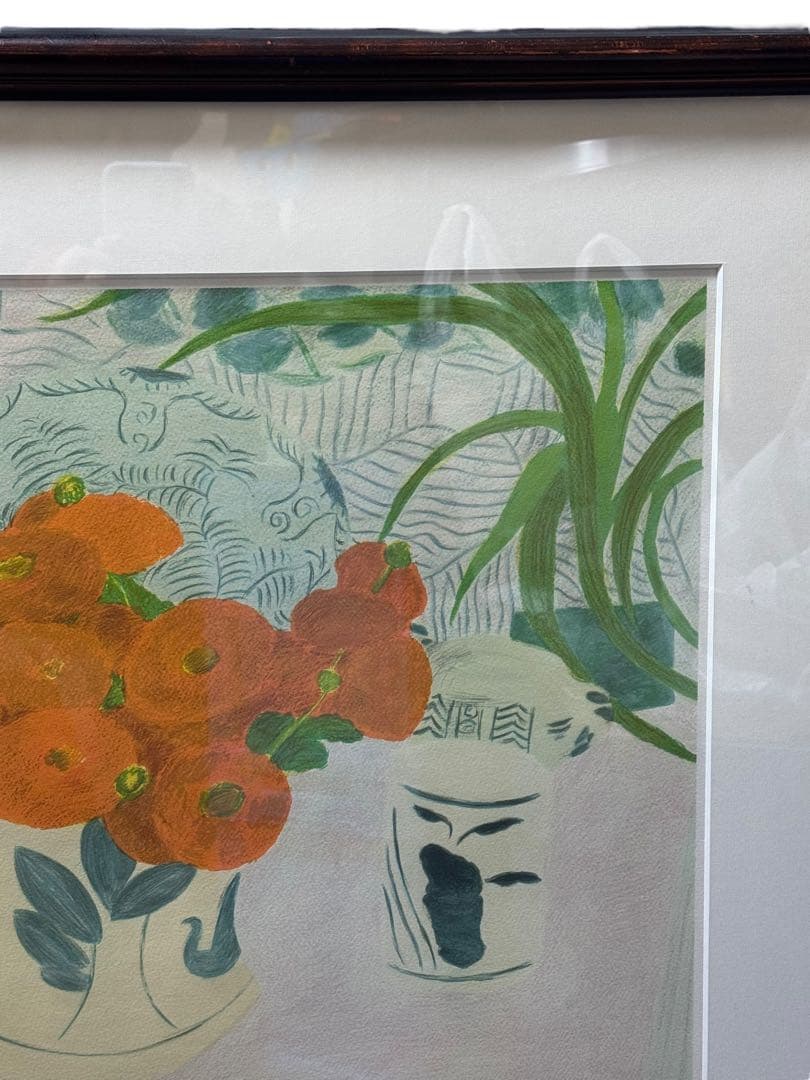 ピエール・ボンコンパン《ポピーの花束》リトグラフ 限定250部 直筆サイン入り