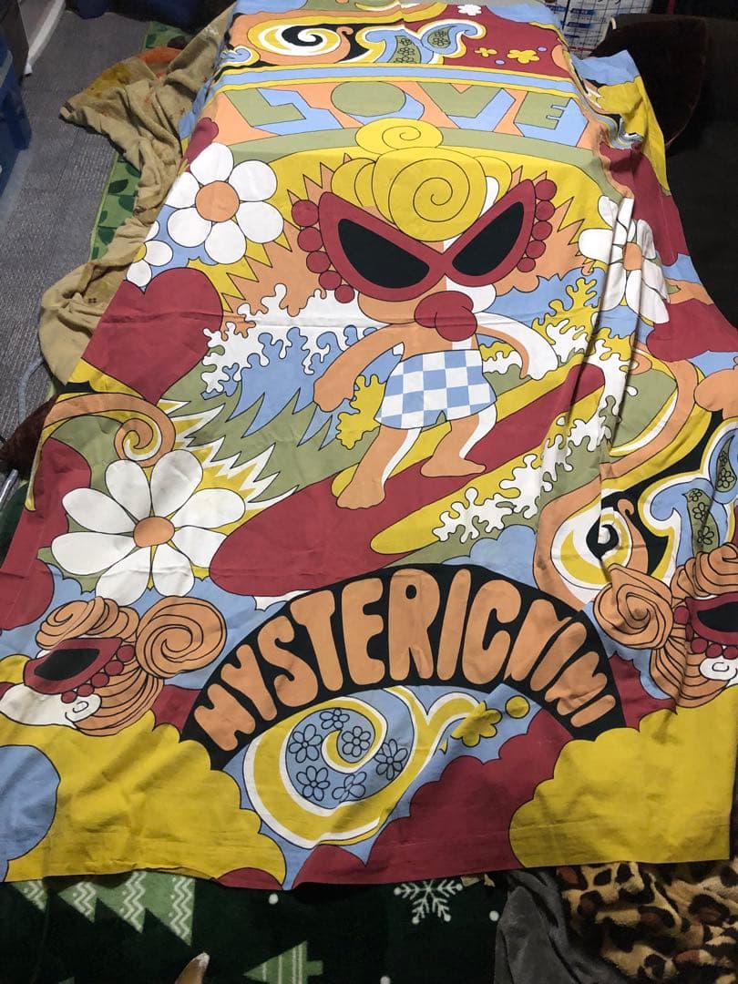 レア　HYSTERIC MINI サーフ柄　シーツ　枕カバー　中古