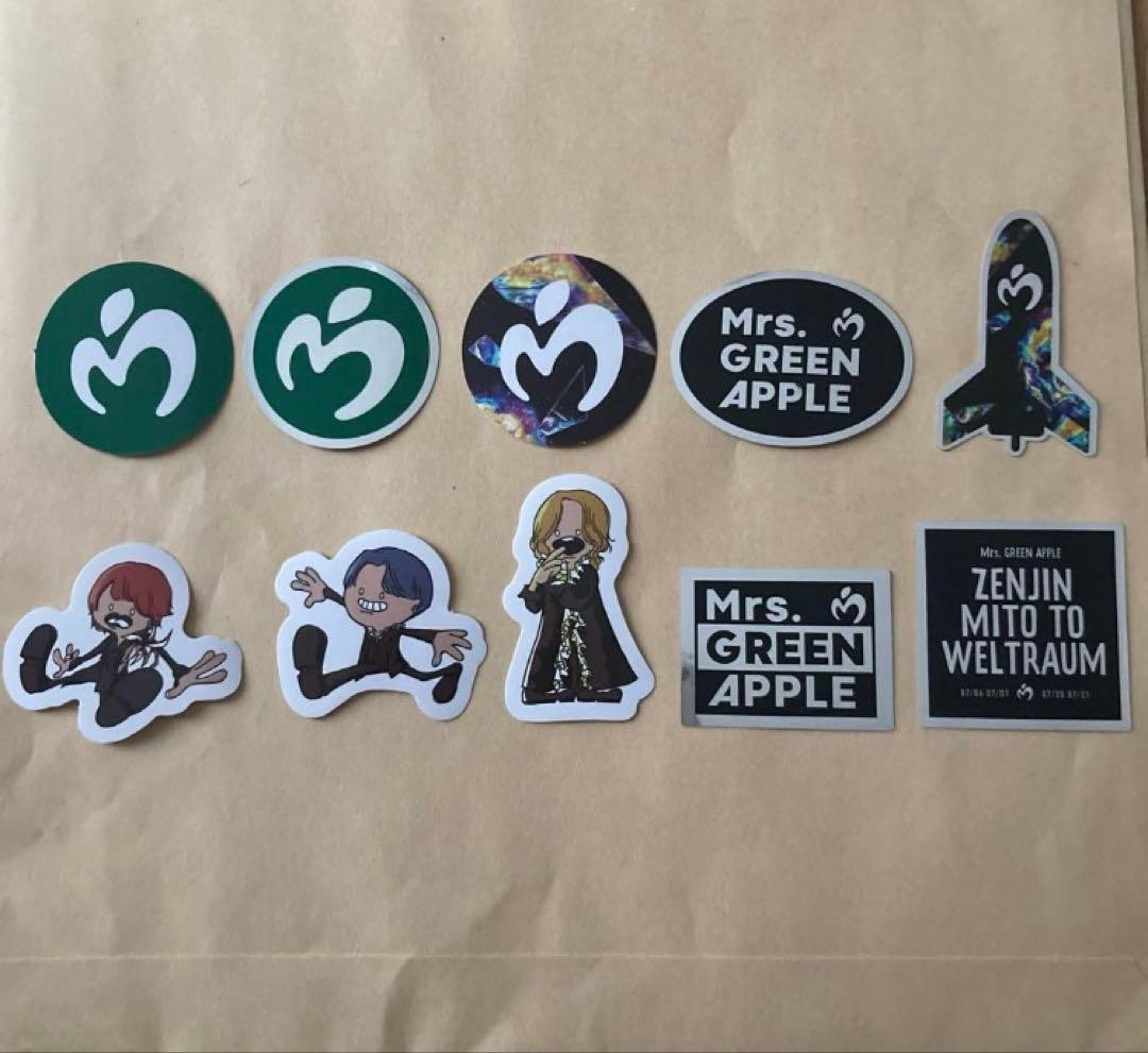 Mrs. GREEN APPLE ステッカー ゼンジン ミセスグリーンアップル - メルカリ