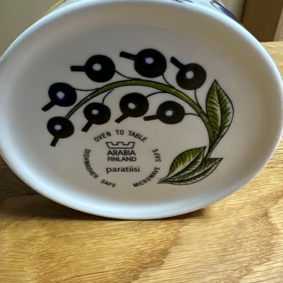 【2/7までの価格】アラビア パラティッシ 0.43L 蓋付き ジャー イエロー