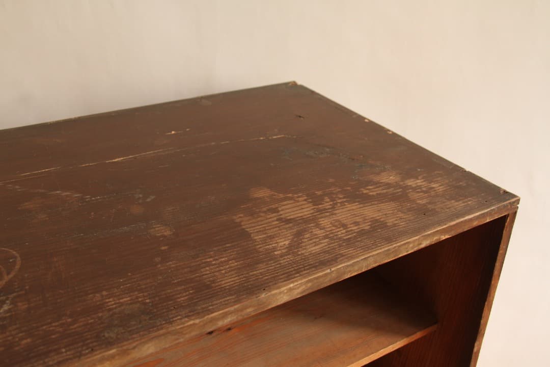 棚　木製　4段　本棚　収納棚　食器棚　ディスプレイ棚　ビンテージ　アンティーク