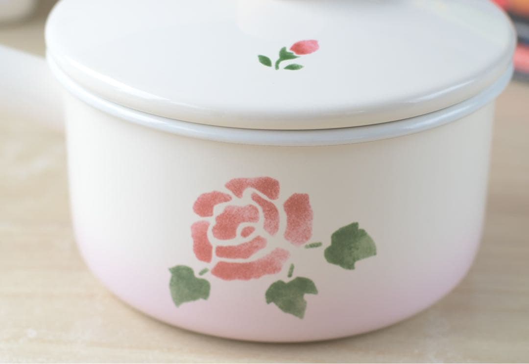 マニーローズ ホーロー 16cm スープパン　片手鍋　新品