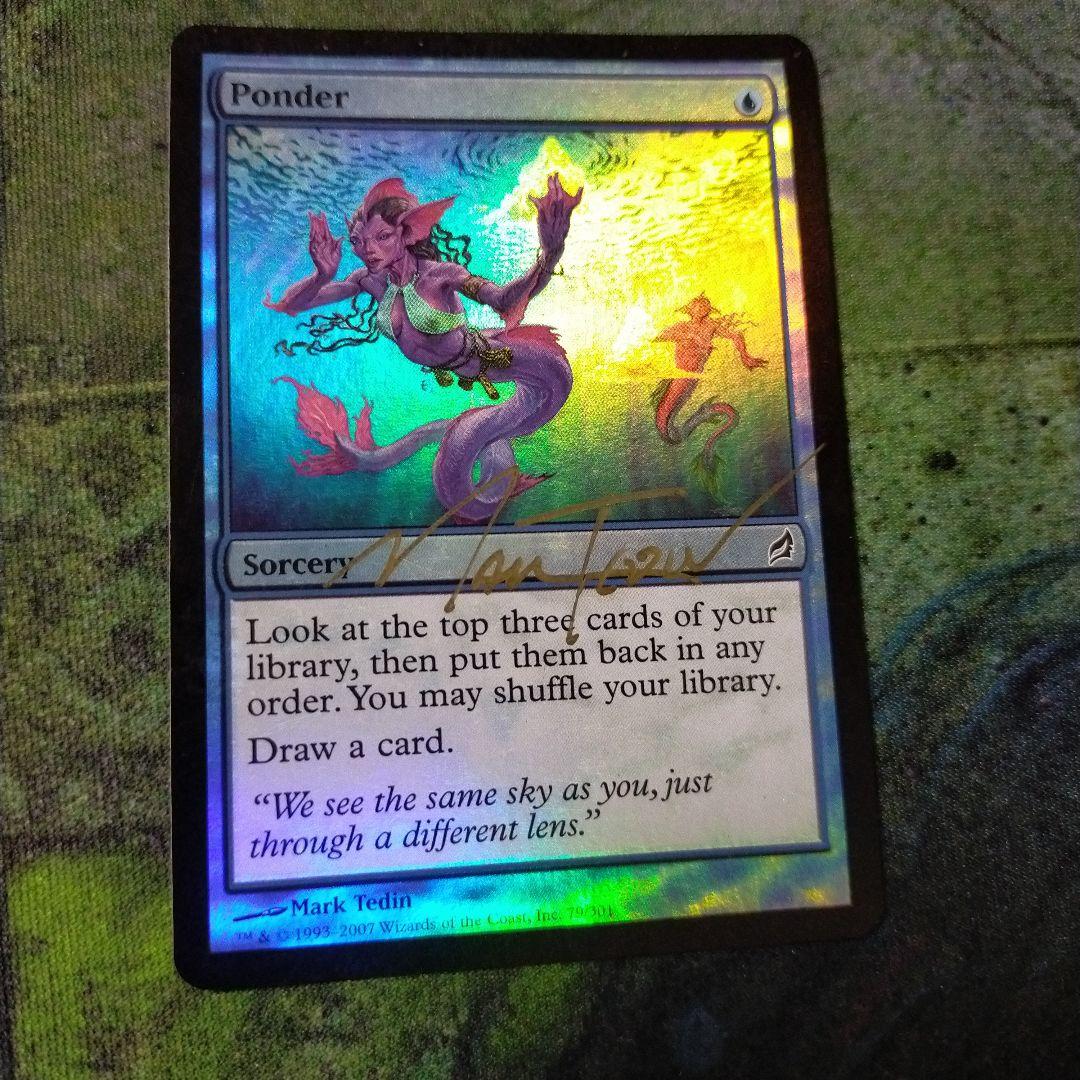 MTG 思案 ponder 初版 サインド foil ponder - メルカリ