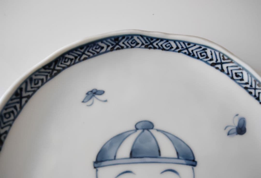 絵変わり唐子絵 銘々皿揃 三川内焼 平戸松山 手描き 手打ち 作家物 未