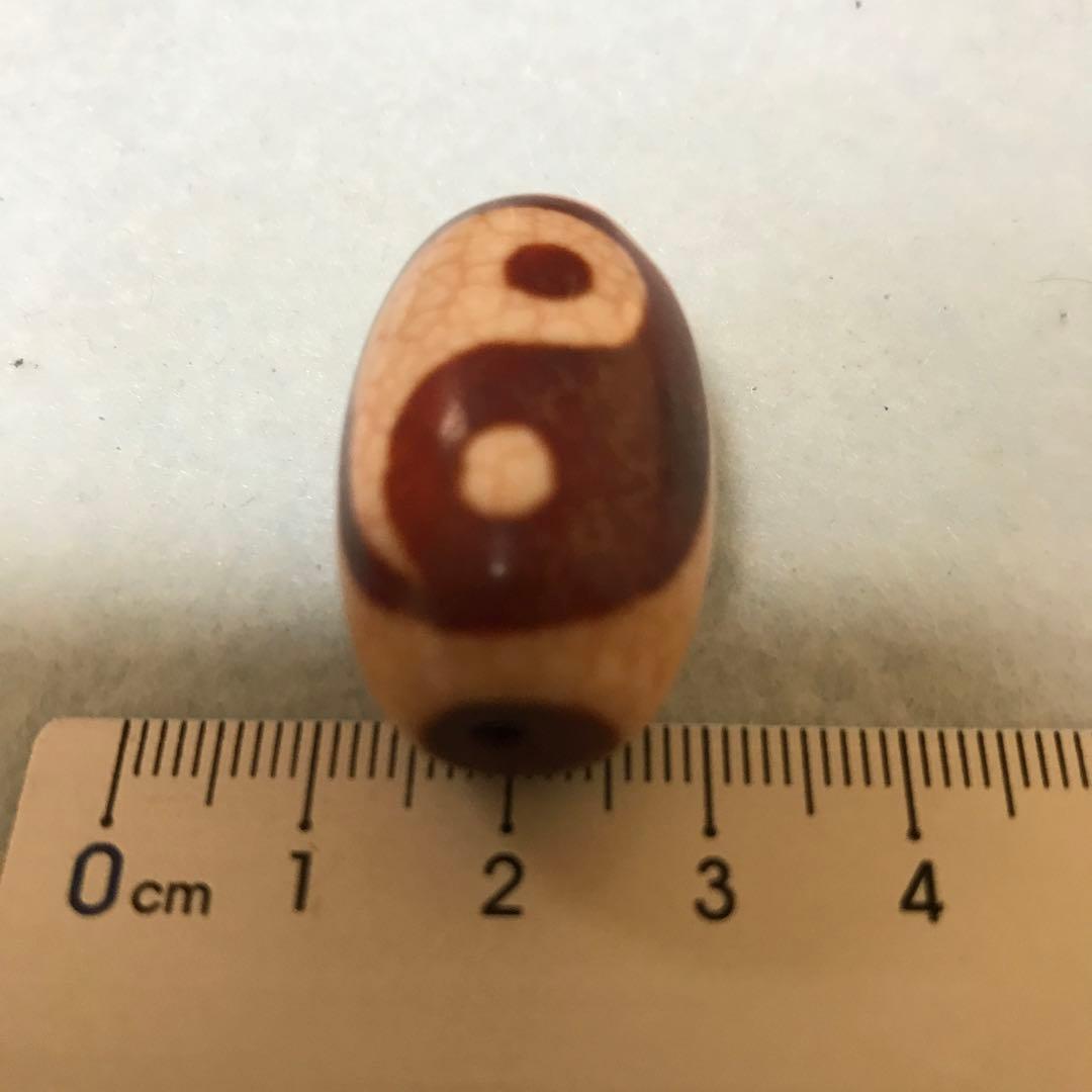 超激レア‼︎ 赤龍紋　樽型　太極天珠